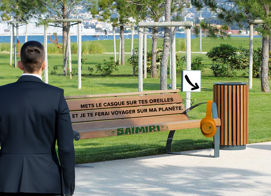 Mockup Saïmiri campagne publicitaire